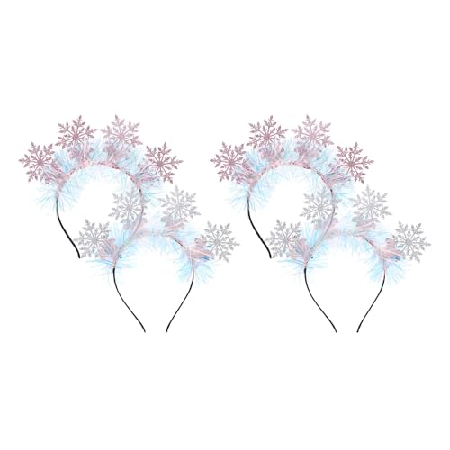 Healvian 4 Stück Schneeflocken-Glitzer-Stirnbänder: Winter-Schneeflocken-Kostüm-Kopfschmuck für die Weihnachtsfeiertage – Festliches Haarreifen-Accessoire für Damen für Partys Healvian 4 Stück Schneeflocken-Glitzer-Stirnbänder: Winter-Schneeflocken-Kostüm-Kopfschmuck für die Weihnachtsfeiertage – Festliches Haarreifen-Accessoire für Damen für Partys von Healvian