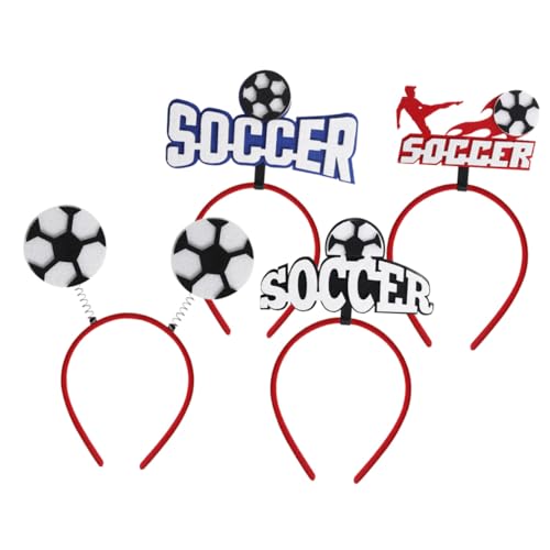 Healvian 4 Stück Teiliges Fußball Haarband Elastisch und Party Haaraccessoires für Sportveranstaltungen Fan Party Headpiece Passend für Foto Requisiten und Cheer Up Events Healvian 4 Stück Teiliges Fußball Haarband Elastisch und Party Haaraccessoires für Sportveranstaltungen Fan Party Headpiece Passend für Foto Requisiten und Cheer Up Events von Healvian