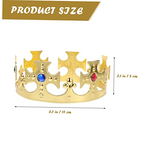 Healvian 4 Stück Teiliges Goldene Prinzenkrone Kopfband Stabile und Bequeme Kostüm Accessoires für Karneval Geburtstag Party und Cosplay Dekoratives Stirnband für Erwachsene Healvian 4 Stück Teiliges Goldene Prinzenkrone Kopfband Stabile und Bequeme Kostüm Accessoires für Karneval Geburtstag Party und Cosplay Dekoratives Stirnband für Erwachsene von Healvian