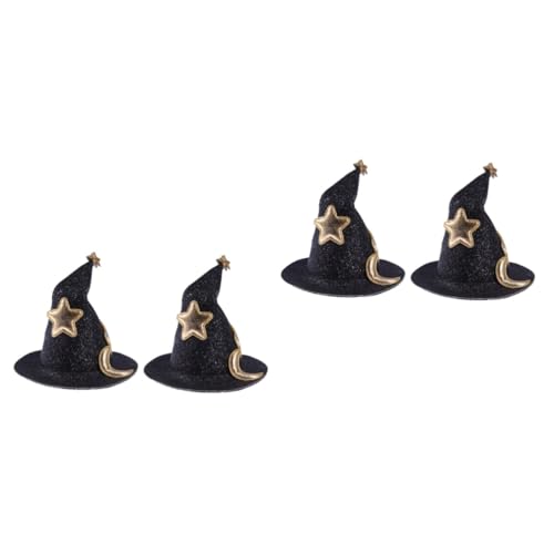Healvian 4 Stück Teiliges Halloween Hexenhut Haarklammern Set Kleine Schwarze Hut Haarspangen Robustes Haarschmuck Accessoire für Mädchen und Erwachsene Party und Kostümdekoration Healvian 4 Stück Teiliges Halloween Hexenhut Haarklammern Set Kleine Schwarze Hut Haarspangen Robustes Haarschmuck Accessoire für Mädchen und Erwachsene Party und Kostümdekoration von Healvian