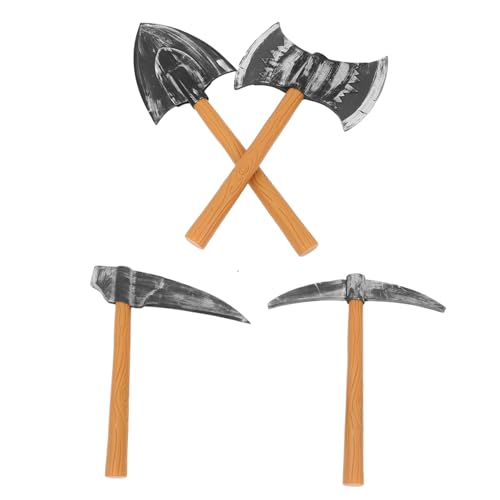 Healvian 4 Stück Zwergen-Requisiten Spatenspielzeug Halloween-Schaufel-Requisite Schaumstoff-Spitzhacke-Requisite Zwerg-Spitzhacke-Requisite Kostüm Eva von Healvian