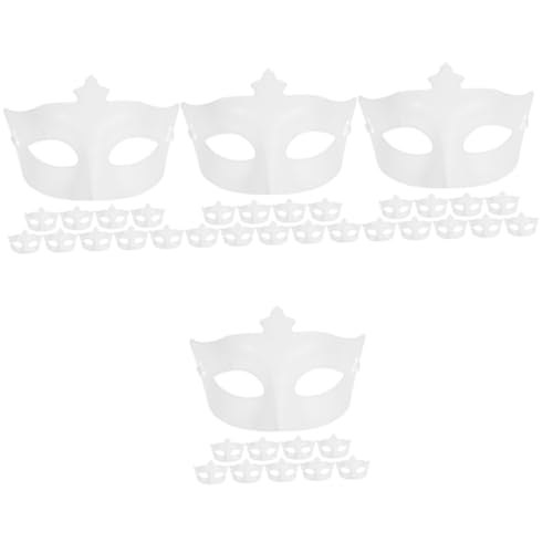 Healvian 40 Stck. Unbemalte Gesichtsmaske für Diy Leichte Maske für Halloween Karneval Kostümparty und Maskerade Unisex Atmungsaktivem von Healvian