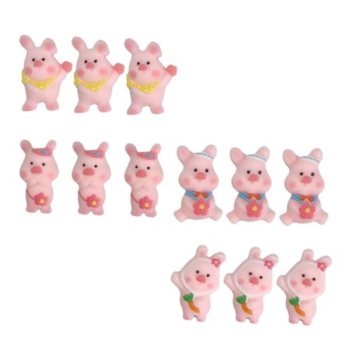 Healvian 40 Stück Teiliges Süße Resin Schwein Anhänger Schlüsselanhänger für DIY Basteln Langlebig und Dekorativ als Party Kuchendeko Perfektes für Familie und Liebhaber von Healvian