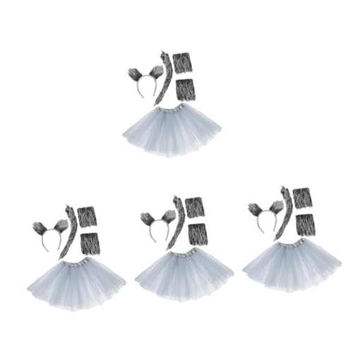 Healvian 4sätze Kostüm Set Mit Haarreif Handschuhen Tutu-rock Und Tierische Cosplay-requisiten Für Halloween Und Partys Für Tierische Und Fotoshootings Healvian 4sätze Kostüm Set Mit Haarreif Handschuhen Tutu-rock Und Tierische Cosplay-requisiten Für Halloween Und Partys Für Tierische Und Fotoshootings von Healvian