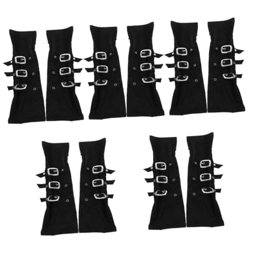 Healvian 5 Paare Halloween Punk Armstulpen Verstellbare Cosplay Handgelenkschutz für Damen und Herren Dekorative Accessoires für Halloween und Karneval Geeignet für Handgelenkgrößen Healvian 5 Paare Halloween Punk Armstulpen Verstellbare Cosplay Handgelenkschutz für Damen und Herren Dekorative Accessoires für Halloween und Karneval Geeignet für Handgelenkgrößen von Healvian