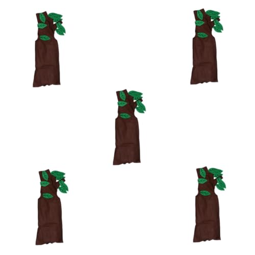 Healvian 5 Sätze Baumkostüm mit Hut Umweltfreundliches Diy Rollenspiel Outfit für Halloween und Kindertag Leicht Anzuziehen Klassische Bühnenverkleidung für Mädchen und Jungen von Healvian