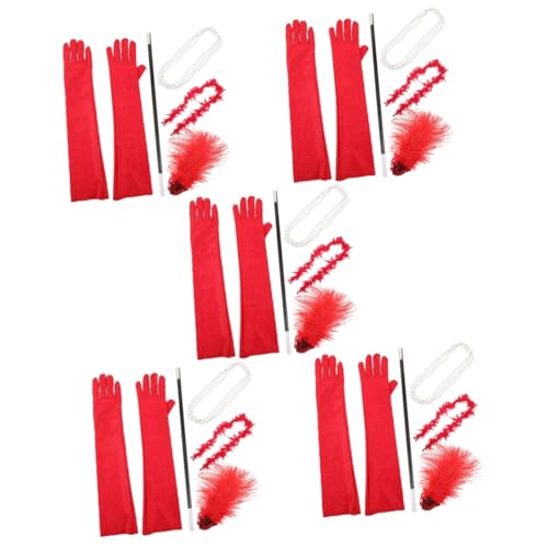 Healvian 5 Sätze Halloween Kostümzubehör Set für Mädchen Jahre Flapper Kleid Haarreif Halskette und Lange Handschuhe für Maskeraden und Partys Healvian 5 Sätze Halloween Kostümzubehör Set für Mädchen Jahre Flapper Kleid Haarreif Halskette und Lange Handschuhe für Maskeraden und Partys von Healvian