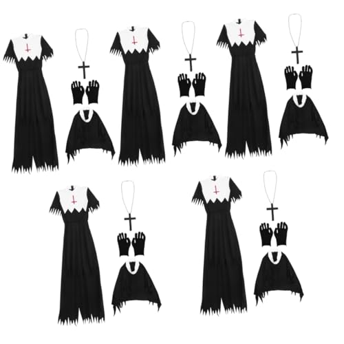 Healvian 5 Sätze Zombie Kostüm für Halloween Gruselige Cosplay Outfit mit Dekorativen Accessoires für Kostümpartys Rollenspiele und Bühnenaufführungen Healvian 5 Sätze Zombie Kostüm für Halloween Gruselige Cosplay Outfit mit Dekorativen Accessoires für Kostümpartys Rollenspiele und Bühnenaufführungen von Healvian