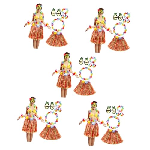 Healvian 5 Sets Grasrock Anzug LED Röcke Für Gras Tropische Outfits Festival Frau Dame Requisite Sonne Frauen Partygeschenk Brille Hawaii Kostüme Rock Luau Girlande Healvian 5 Sets Grasrock Anzug LED Röcke Für Gras Tropische Outfits Festival Frau Dame Requisite Sonne Frauen Partygeschenk Brille Hawaii Kostüme Rock Luau Girlande von Healvian
