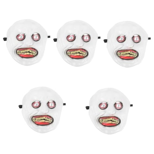 Healvian 5 Stück Creepy Halloween Maske Gruselige Gesichtsmaske für Kostümpartys für Halloween Geisterhäuser und Cosplay Events Sorgt für Unvergessliche Schreckmomente von Healvian