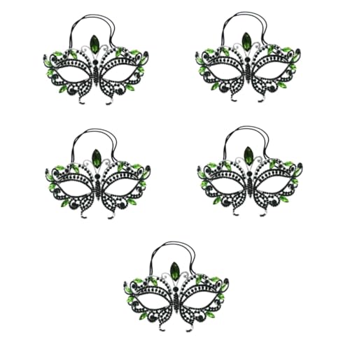 Healvian 5 Stück Halbmaske mit Strass für Halloween Karneval Maskerade Damenmaske für Partys Hochzeiten Cosplay und Besondere Anlässe Healvian 5 Stück Halbmaske mit Strass für Halloween Karneval Maskerade Damenmaske für Partys Hochzeiten Cosplay und Besondere Anlässe von Healvian