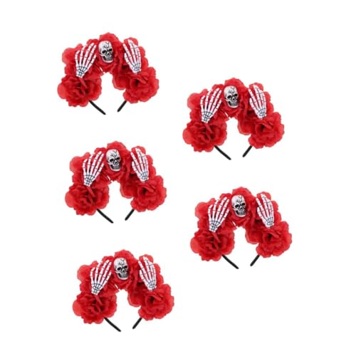 Healvian 5 Stück Halloween Haarreif mit Knochenklaue und Roter Leichtes Realistisches Party Accessoire für Damen Gruseliges Kostümzubehör zu Halloween und Festen Healvian 5 Stück Halloween Haarreif mit Knochenklaue und Roter Leichtes Realistisches Party Accessoire für Damen Gruseliges Kostümzubehör zu Halloween und Festen von Healvian
