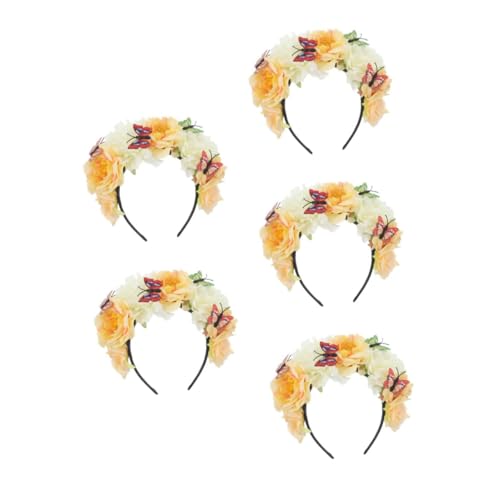 Healvian 5 Stück Halloween Schmetterling Haarreif mit Künstlichen Blumen Mexikanischer Stil Haarschmuck für Frauen Leichtes Cosplay Accessoire für Day Of The Dead und Party Komfortabel und Healvian 5 Stück Halloween Schmetterling Haarreif mit Künstlichen Blumen Mexikanischer Stil Haarschmuck für Frauen Leichtes Cosplay Accessoire für Day Of The Dead und Party Komfortabel und von Healvian
