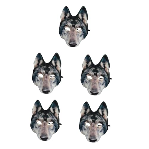 Healvian 5 Stück Halloween Wolf Maske für Erwachsene Realistische Tiermaske Verstellbare für Karneval und Kostümpartys Gruselige Wolfskopf Maske für Halloween Feierlichkeiten Healvian 5 Stück Halloween Wolf Maske für Erwachsene Realistische Tiermaske Verstellbare für Karneval und Kostümpartys Gruselige Wolfskopf Maske für Halloween Feierlichkeiten von Healvian