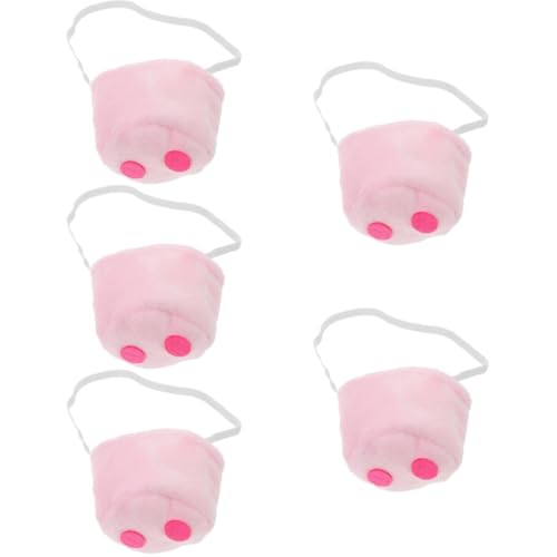 Healvian 5 Stück Plüsch Schweinenase Kostümzubehör für Tier Themenpartys und Cosplay Realistische Tiernase für Halloween Frühling und Bühnenaufführungen von Healvian