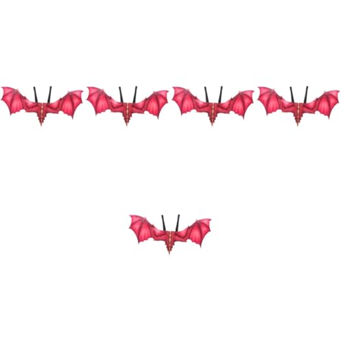 Healvian 5 Stück Rote Drachenflügel für Erwachsene Halloween Kostüm Zubehör für Karneval und Cosplay Party Accessoire für Männer und Frauen Leicht und Langlebig Healvian 5 Stück Rote Drachenflügel für Erwachsene Halloween Kostüm Zubehör für Karneval und Cosplay Party Accessoire für Männer und Frauen Leicht und Langlebig von Healvian