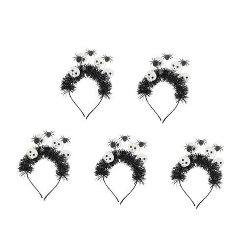 Healvian 5 Stück Spooky Halloween Haarband Einzigartiges Spinnen und Schädel Design für Kostümpartys Cosplay und Gruselige Feiern Perfektes Accessoire für Damen und Herren Healvian 5 Stück Spooky Halloween Haarband Einzigartiges Spinnen und Schädel Design für Kostümpartys Cosplay und Gruselige Feiern Perfektes Accessoire für Damen und Herren von Healvian