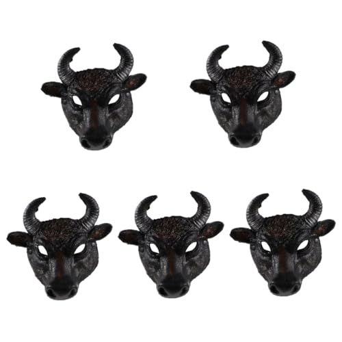 Healvian 5 Stück Tierische Halloween Bull Masken Halbmaske für Kostüme Einzigartiges Design für Partys Gruselige Tiermasken für Cosplay und Halloween Dekoration Healvian 5 Stück Tierische Halloween Bull Masken Halbmaske für Kostüme Einzigartiges Design für Partys Gruselige Tiermasken für Cosplay und Halloween Dekoration von Healvian