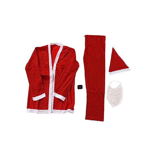 Healvian 5Stücke Weihnachtsmann Kostüm Teilig Für Lustige Festtagsaufführungen Hochwertiges Weihnachtskostüm Mit Hut Gürtel Für Weihnachten Cosplay Events Healvian 5Stücke Weihnachtsmann Kostüm Teilig Für Lustige Festtagsaufführungen Hochwertiges Weihnachtskostüm Mit Hut Gürtel Für Weihnachten Cosplay Events von Healvian