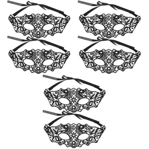 Healvian 6 Stck. Damen Spitze Maske für Karneval Halloween und Maskenball Augenmaske Spitze für Besondere Anlässe und Kostüm Events von Healvian