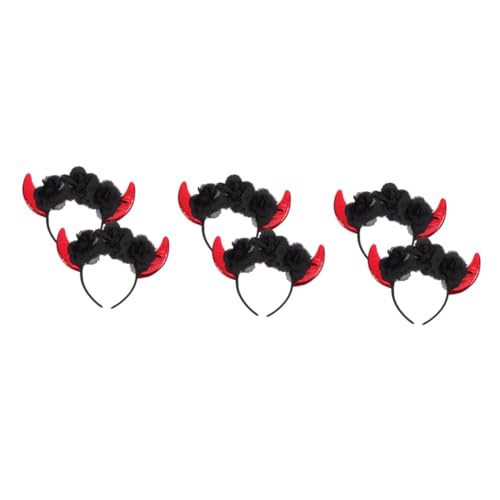 Healvian 6 Stck. Halloween Teufelshörner Haarband Hochwertiger Kopfschmuck mit Einzigartigem Design für Festliche Anlässe und Kostüme Healvian 6 Stck. Halloween Teufelshörner Haarband Hochwertiger Kopfschmuck mit Einzigartigem Design für Festliche Anlässe und Kostüme von Healvian