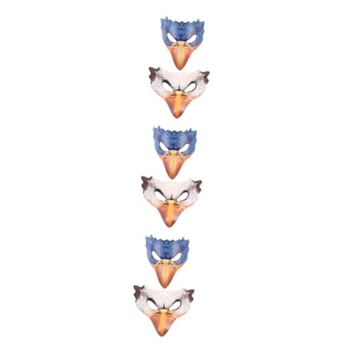 Healvian 6 Stck. Realistische Vogelmaske PU Schaumstoff Langlebige Tierkostüm Masken mit Langem Schnabel Gesichtsmasken für Erwachsene für Halloween Karneval Maskenball und Cosplay von Healvian