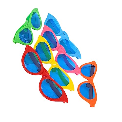 Healvian 6 Stück Lustige Partybrillen Überdimensionale Cosplay Brillen für Festliche Anlässe Fotorequisiten Kostümzubehör Zufällige Farben Zufällige Farbe von Healvian
