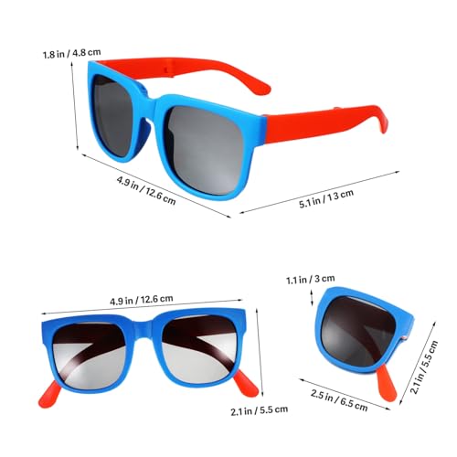 Healvian 6 Stück Teiliges Faltbare Sonnenbrillen aus Robustem PC Material Leichte Bequeme UV Schutzbrillen in Bunten Farben für Kleinkinder für Partys und Outdoor Aktivitäten von Healvian
