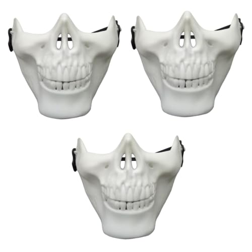 Healvian 6 Stück Teiliges Halloween Vollgesichts Skelettmaske Ergonomisch Geruchlos Komfortabel Gruseliges Design für Cosplay Maskenball Party Weiß Healvian 6 Stück Teiliges Halloween Vollgesichts Skelettmaske Ergonomisch Geruchlos Komfortabel Gruseliges Design für Cosplay Maskenball Party Weiß von Healvian