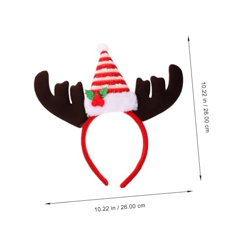 Healvian 7 Stück Teiliges Weihnachts Haarband mit Roten Federn Weihnachtsmützen Schneemann Braunen und Blauen Rentier Geweihen Festlicher Party Kopfschmuck für Erwachsene von Healvian