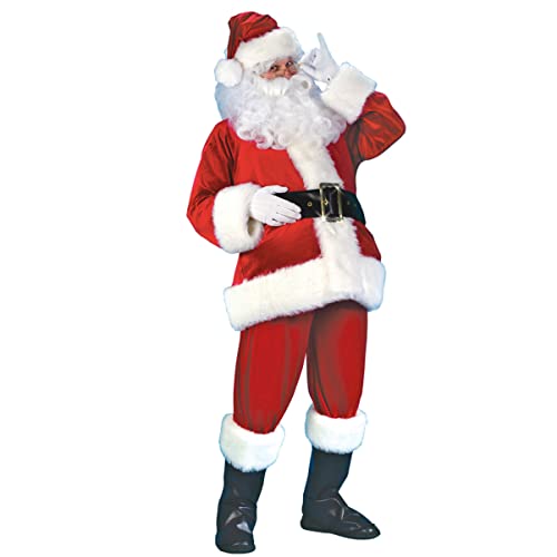 Healvian 7Stücke Teiliges Weihnachtsmann Kostüm Xl Lustiges Santa Claus Outfit für Weihnachtsfeiern Hut Oberteil Hose Gürtel Stiefelüberzüge Unisex Design Healvian 7Stücke Teiliges Weihnachtsmann Kostüm Xl Lustiges Santa Claus Outfit für Weihnachtsfeiern Hut Oberteil Hose Gürtel Stiefelüberzüge Unisex Design von Healvian