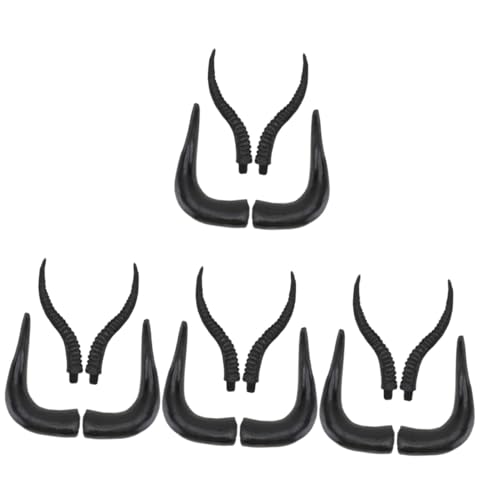 Healvian 8 Paare Imitation Antelope Horns für Halloween Diy Stirnband Zubehör Kunstleder Bullhörner Kostüm Requisiten für Cosplay Partys und Dekoration Healvian 8 Paare Imitation Antelope Horns für Halloween Diy Stirnband Zubehör Kunstleder Bullhörner Kostüm Requisiten für Cosplay Partys und Dekoration von Healvian