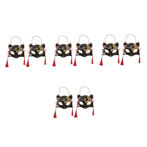 Healvian 8 Stck. Japanische Fuchsmaske Halbgesichtsmaske mit Kirschblütenmuster Wiederverwendbar für Halloween Cosplay und Maskenball Einzigartiges Design für Kreative Kostüme Healvian 8 Stck. Japanische Fuchsmaske Halbgesichtsmaske mit Kirschblütenmuster Wiederverwendbar für Halloween Cosplay und Maskenball Einzigartiges Design für Kreative Kostüme von Healvian