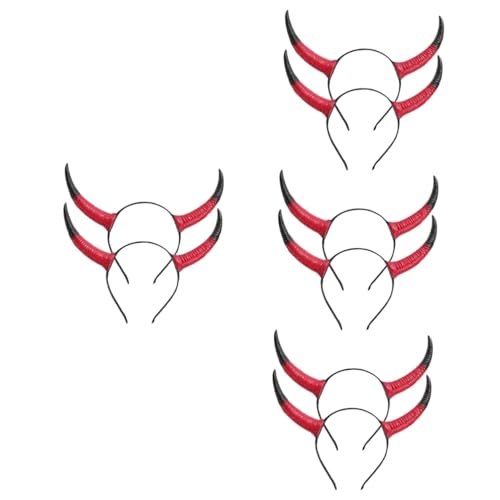 Healvian 8 Stck. Ox Horn Haarbänder für Mädchen Leichtes Bequemes Stirnband mit Teufelshörnern Langlebiges Party und Festivalzubehör für Karneval und Halloween von Healvian