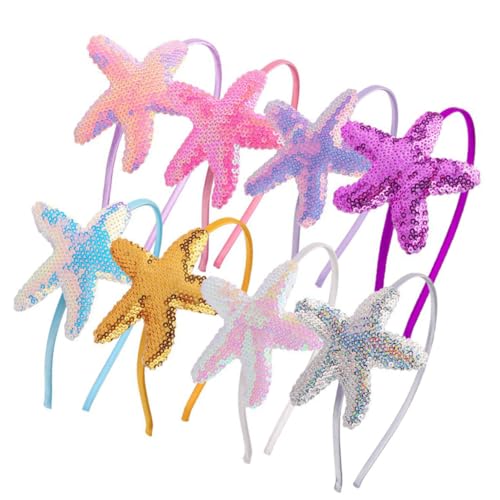 Healvian 8 Stück Teiliges Haarschmuck für Mädchen Seestern Haarreifen mit Maritimem Tierdesign Bunte Bequeme Haarbänder für Alltag Party und Bühnenauftritte von Healvian