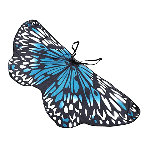 Healvian Badetuch für Mädchen Schmetterling Flügel Strand dress for halloween schminke costume makeup clothes Festival-Party-Kostüm Modeschal Mantel Polyester Blue von Healvian
