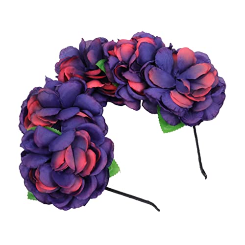 Healvian Blumenhaarband Damen mit Rosen Langlebiges Leichtes Kopfschmuck für Halloween Party Farbiger Floraler Haarkranz Komfortables Stirnband für Fotos und Festlichkeiten Healvian Blumenhaarband Damen mit Rosen Langlebiges Leichtes Kopfschmuck für Halloween Party Farbiger Floraler Haarkranz Komfortables Stirnband für Fotos und Festlichkeiten von Healvian