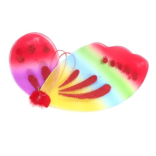 Healvian Bunte Schmetterlingsflügel Flügel Kostüm Feenflügel schmetterling dekorationen für Schmetterlingsflügel zum Verkleiden Schmetterlingsflügel als Dekoration Fee Cosplay Flügel Nylon von Healvian