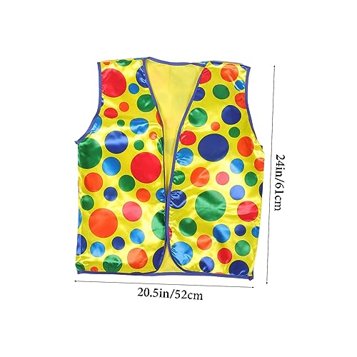 Healvian Clown Kostüm Teilig mit Perücke Nase Fliege Weste Atmungsaktive Cosplay Accessoires für Halloween Karneval Bühnenauftritte und Partys Leicht und Komfortabel Realistische Deko von Healvian