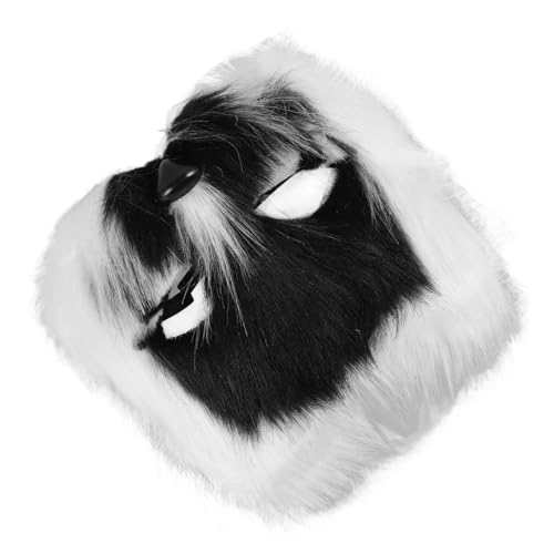 Healvian Cosplay Fuchs Maske für Halloween und Kostümpartys Halbseitige Tiermaske für Männer und Frauen Dekoratives Accessoire für Karneval und Bühnenaufführungen von Healvian