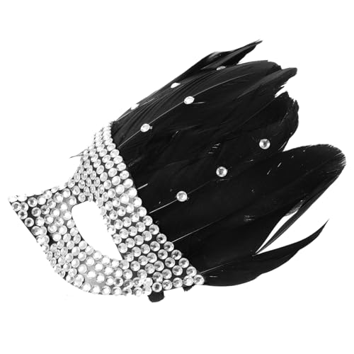 Healvian Cosplay Maske mit und Strass für Halloween und Karneval Einzigartige Halbmaske für Bühnenauftritte und Partys Leicht und zu Tragen von Healvian