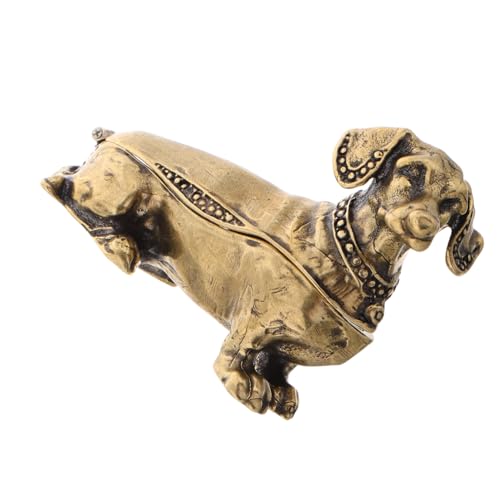 Healvian Dackelfigur Aus Messing Vintage-schmuckhalter Mit Scharnier Dekorative Hundefigur Als Schmuckbehälter Für Heimdekorationen von Healvian