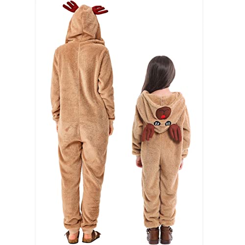 Healvian Elchförmiges Rollenspielkostüm für Eltern Korallenvlies Cosplay Outfit S Dunkles Khaki für Halloween und Karneval Healvian Elchförmiges Rollenspielkostüm für Eltern Korallenvlies Cosplay Outfit S Dunkles Khaki für Halloween und Karneval von Healvian