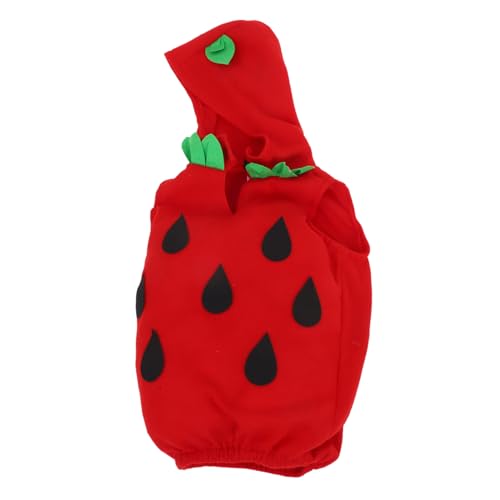 Healvian Erdbeer Kostüm für Kleinkinder Lustiges Fruchtoutfit mit Hut für Halloween und Rollenspiele Geeignet für Jahre Strahlendem Rot Leicht zu Reinigen und Komfortabel von Healvian