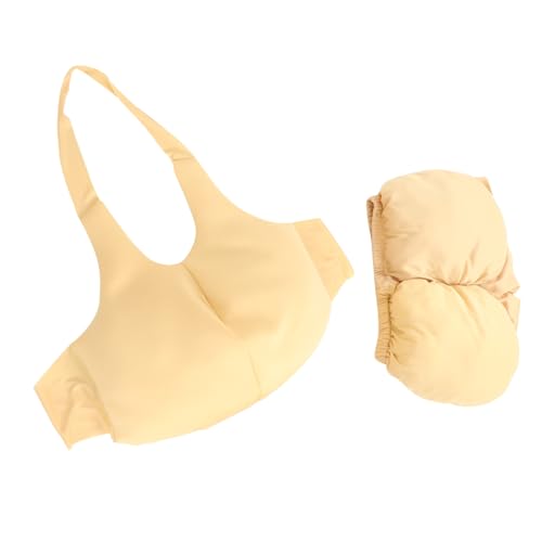 Healvian Fake Bauch falscher Hintern Kostümprop falscher Bauch Beute-Enhancer Kostüm Fettmagenkostüm fetter Anzug Weihnachtsmann-Kleid Santa Cosplay Polyester Khaki von Healvian