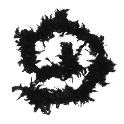 Healvian Federbesatz nähen Kostümfedern Dekorationsfedern Dekorative Schwarzfedern Weihnachtsbaum Dekoration Federn Dekoration Karneval kostüm zubehör Mardi Gras Decor Hühnerfeder Black von Healvian