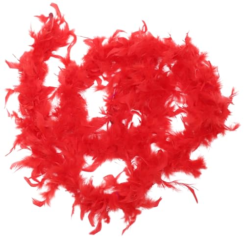 Healvian Federstreifendekoration Schnell Dekorationen Plüsch-boa-Streifen Boas Für Party Boa Für Frauen Fälschung Fell Kostüme Für Frauen Rosa Boa Putenboa Boa-zubehör Rot von Healvian