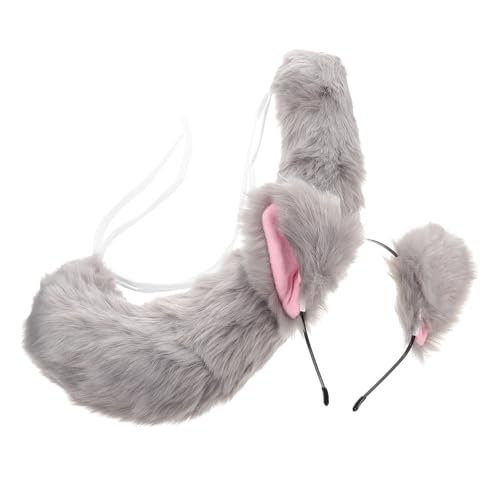 Healvian Fuchsohren Haarband mit Fell Teiliges Cosplay mit Geeignet für Kostüm Party Halloween und Weihnachtsfeier Verstellbar und Leicht Tragbar von Healvian