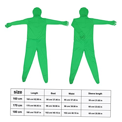 Healvian Ganzkörperkostüm Halloween Bodysuit Milchseide Tights Atmungsaktiv Unisex Verkleidung Grün für Karneval und Maskerade von Healvian