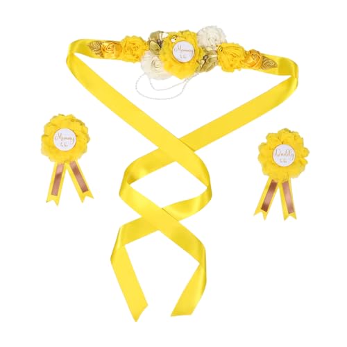 Healvian Gelbes Set Mutterschaftsschärpe und Corsage mit Blumenmotiv Vielseitig Einsetzbar für Babyparty Stilvolles Schwangerschaftsfotos Attraktives Accessoire für Werdende Mütter Healvian Gelbes Set Mutterschaftsschärpe und Corsage mit Blumenmotiv Vielseitig Einsetzbar für Babyparty Stilvolles Schwangerschaftsfotos Attraktives Accessoire für Werdende Mütter von Healvian